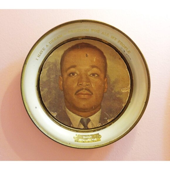 Vintage Reverend Martin Luther King Metal Wall Hanging Plate I have a dream - Picture 1 of 10